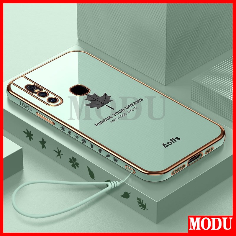 Modu 2 合 1 手機殼 VIVO V15 V15 Pro 新設計楓葉軟手機殼適用於 V15 Pro