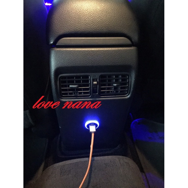 娜娜汽車 日產18 Sentra 專用後座充電usb 雙2 1a 快速充電手機充電平板充電 蝦皮購物