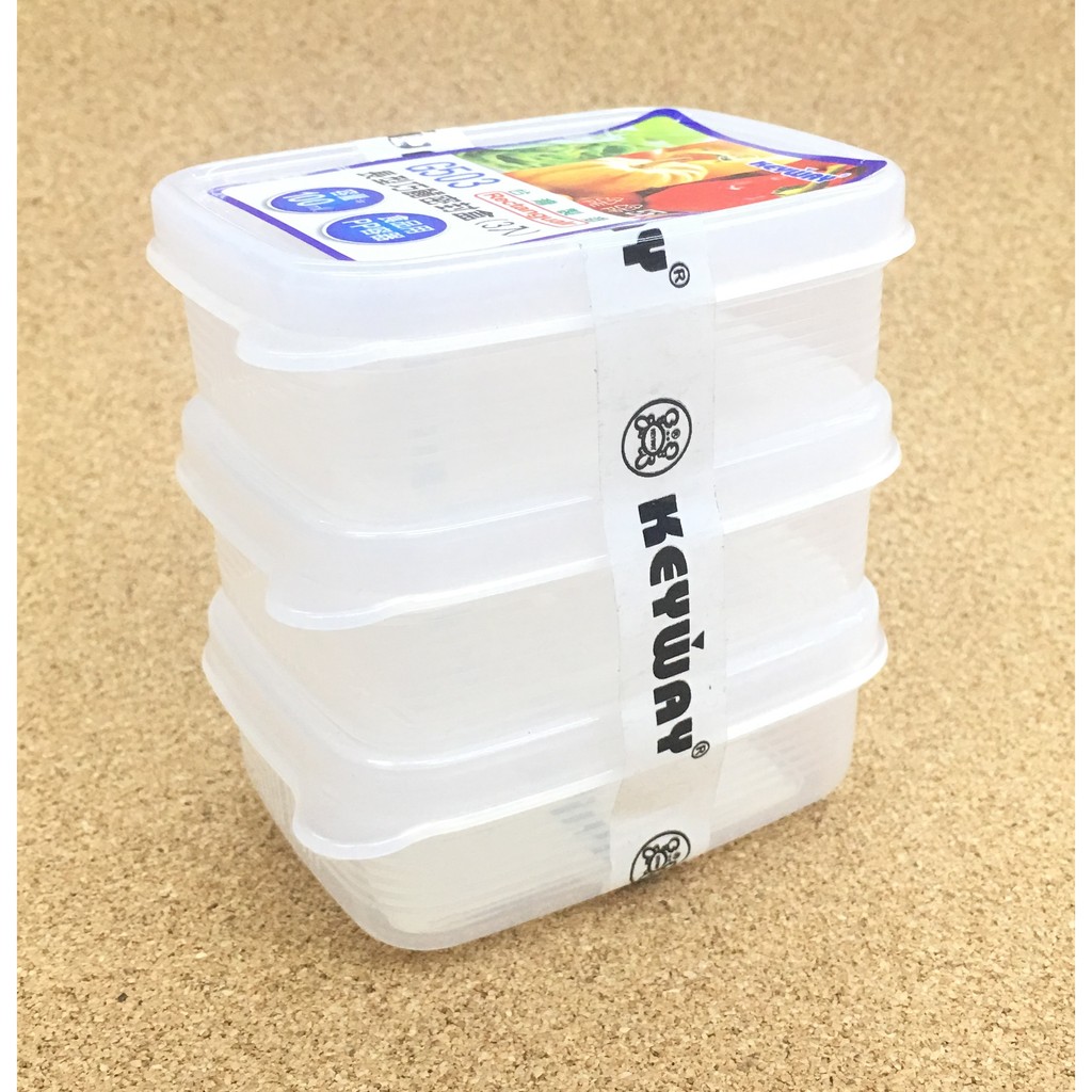 《一文百貨》KEYWAY長型巧麗密封盒三入100ML/G503/台灣製造