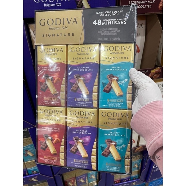 Godiva 醇享系列 巧克力條 6盒入 海鹽 72% 杏仁 黑巧克力 巧克力 預購 代購