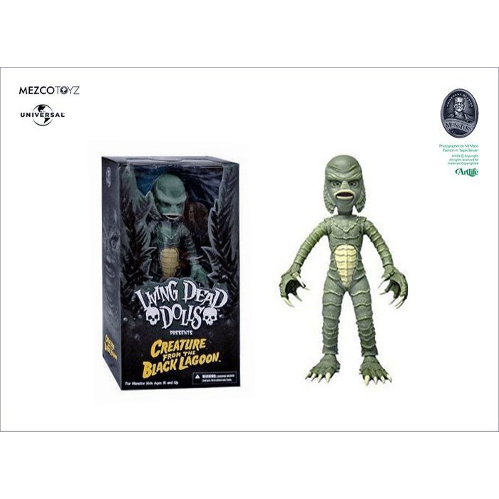 Artlife Mezco Monsters Living Dead 絕版收藏黑湖妖譚環球怪物半魚人 蝦皮購物