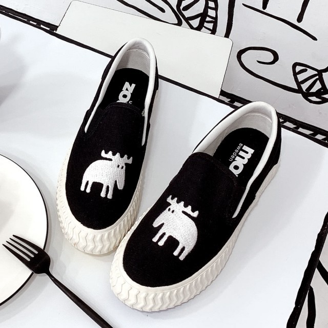 【思購易】瑞典moz懶人鞋餅乾休閒鞋(萬年黑)MOZ麋鹿 SHOD-001-BK