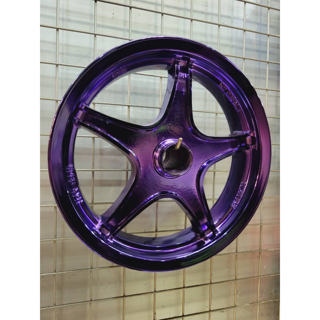 RS/CUXI - - 五爪 前碟後鼓 輪圈 鋼圈 POSH 電鍍紫 / 電鍍紅