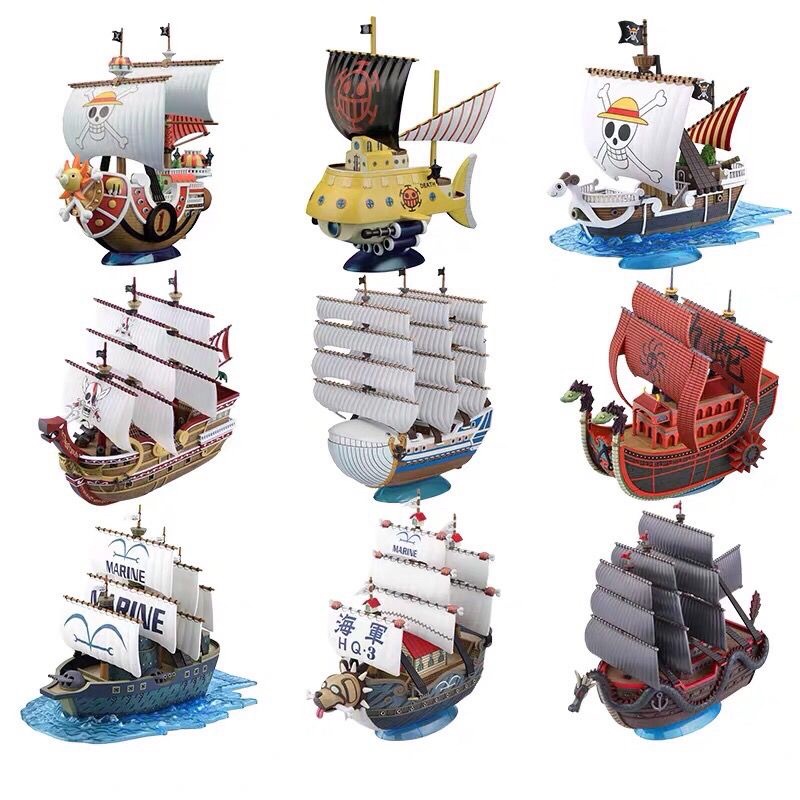 🔥ONE PIECE海賊王🔥模型船 組裝完成品 草帽 女帝 大媽 紅髮 海軍 黑鬍子 艾斯 羅 革命軍 白鬍子 海上餐廳
