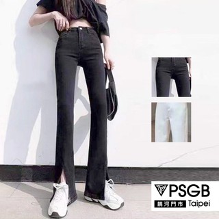 PSGB Taipei - L4-J031 中腰款開叉喇叭褲 - 韓風 - 春夏新品 - 女裝 - 牛仔褲 - 現貨