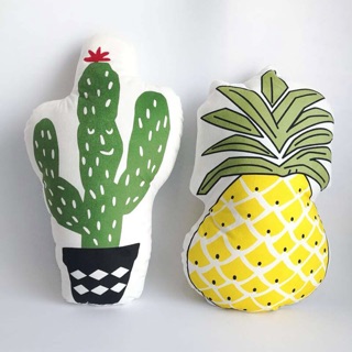 小清新 仙人掌🌵鳳梨🍍抱枕靠墊 現代家居裝飾雙面沙發抱枕 ins風格 居家裝飾 擺設 送禮