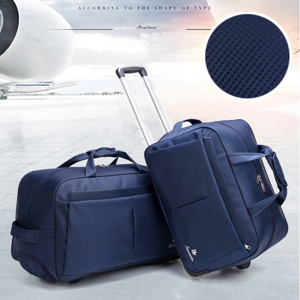 【悅生活】GoTrip微旅行--24吋經典細格登機拉桿旅行袋(拉桿袋 行李箱 購物車 拉桿包)