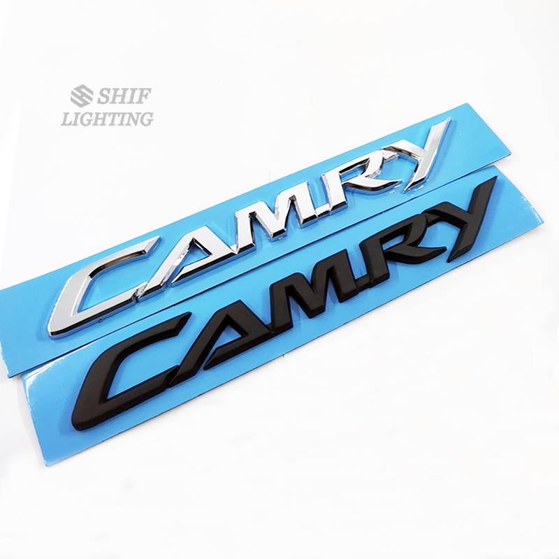 CAMRY 1 X Abs 凱美瑞字母徽標汽車汽車後備箱標誌徽章貼紙貼花更換, 用於豐田凱美瑞