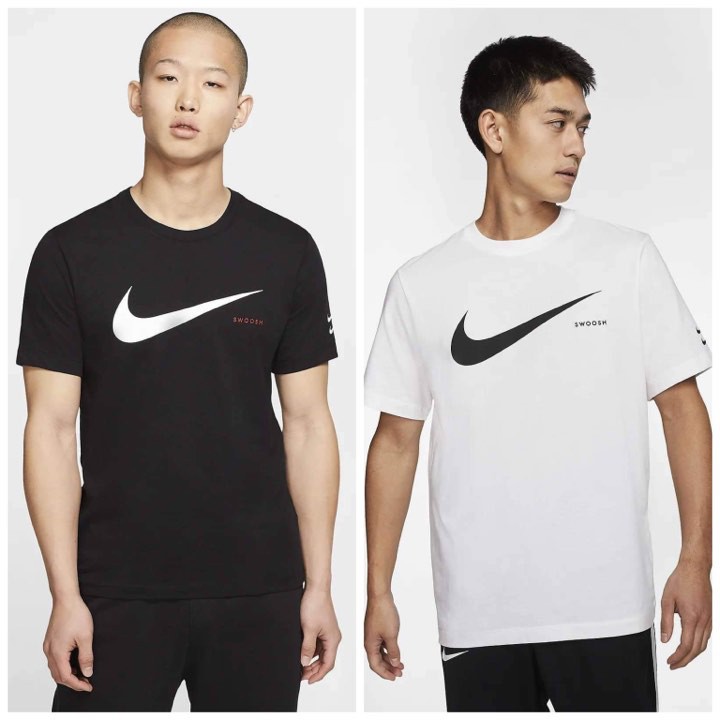 S.G 正品Nike Sportswear Swoosh 雙勾短袖短T 黑色CK2253-010 白色100 | 蝦皮購物