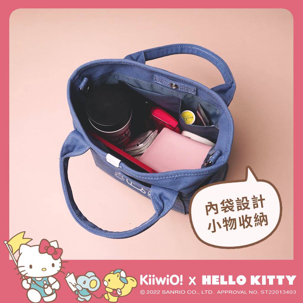 Kiiwi O! x Hello Kitty 聯名款．美式復古系列兩用帆布托特包 MOLLY (多色選)