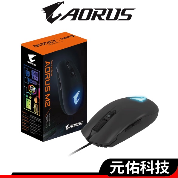 Gigabyte技嘉 AORUS M2 滑鼠 電競滑鼠 電腦滑鼠 6200dpi/RGB/歐姆龍微動