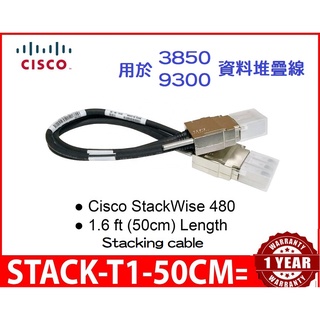 【全新現貨】思科 CISCO STACK-T1-50CM 3850、9300資料堆疊線 Stacking cable