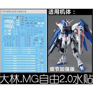 【Max模型小站】大林水貼 (S09) MG 自由鋼彈2.0 ZGMF-X10A Freedom 細節強化版