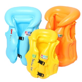 兒童加厚助遊充氣泳衣 安全游泳 PVC浮力背心 防漏氣充氣 游泳衣 防溺水馬甲 學習游泳裝備