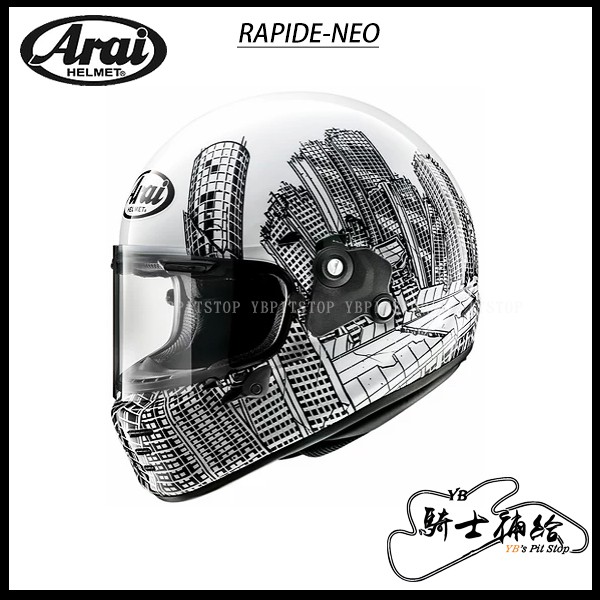 ⚠YB騎士補給⚠ ARAI RAPIDE NEO ROARS 黑白 塗鴉 全罩 安全帽 日本 復古 經典 SNELL