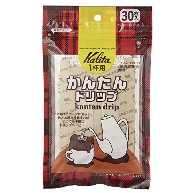 日本KALITA 攜帶式掛耳濾袋 (30入) 、廣口咖啡掛耳濾袋(20入)