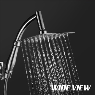 【WIDE VIEW】不銹鋼手持8吋方形增壓蓮蓬頭(ZU-SH03)一年保固