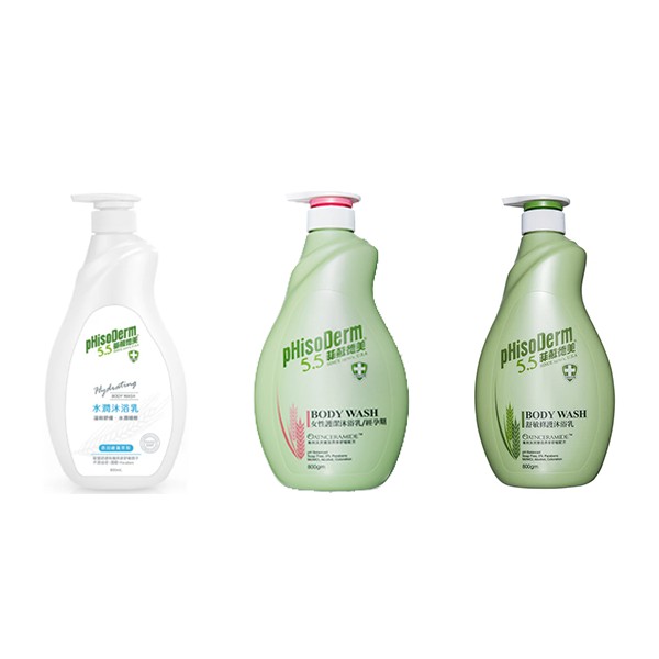 Phisoderm 5 5 菲蘇德美沐浴乳女性護潔 經孕期 舒敏保濕 舒敏修護800g 蝦皮購物