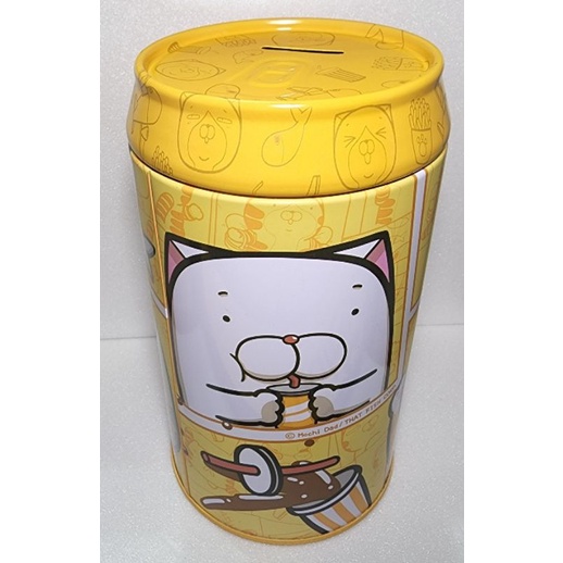 【全新】白爛貓存錢筒 可打開 / 收納桶