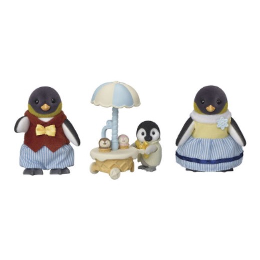 森林家族-企鵝家庭組 _ EP14922 (內含企鵝爸爸媽媽企鵝嬰兒及冰淇淋架)