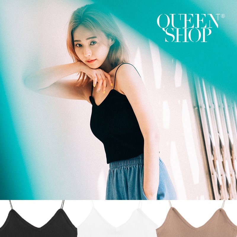 QUEENSHOP【01095917】合身針織細肩帶背心 三色售＊預購＊