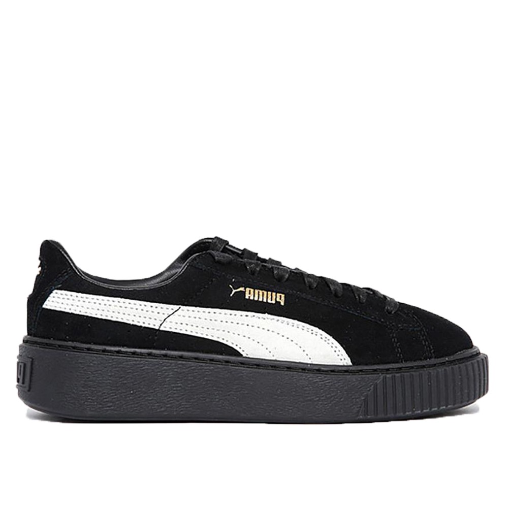 Puma W Suede Platform 黑 女鞋  麂皮 厚底 增高 362223-05