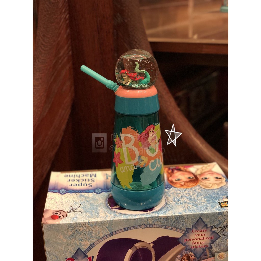 咩代購🌸香港迪士尼 小美人魚 賽巴斯丁 吸管水壺