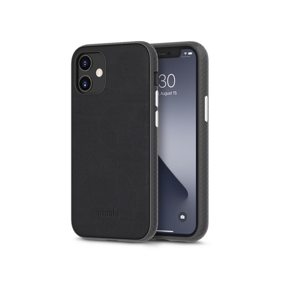 moshi Overture for iPhone 12 Mini磁吸可拆式卡夾型皮套/ 墨石黑 eslite誠品