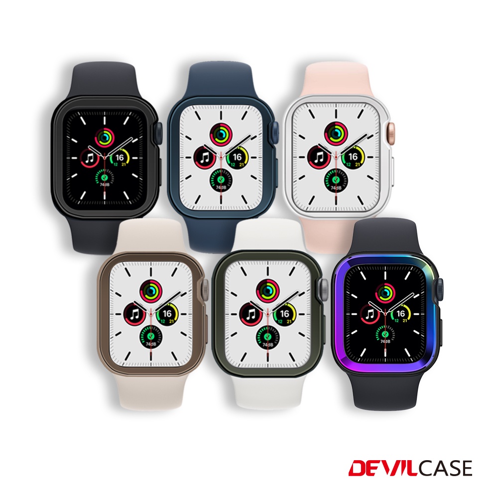 DEVILCASE Apple Watch 4 / 5 / 6 / SE (44mm) 保護殼 斜面款-6色