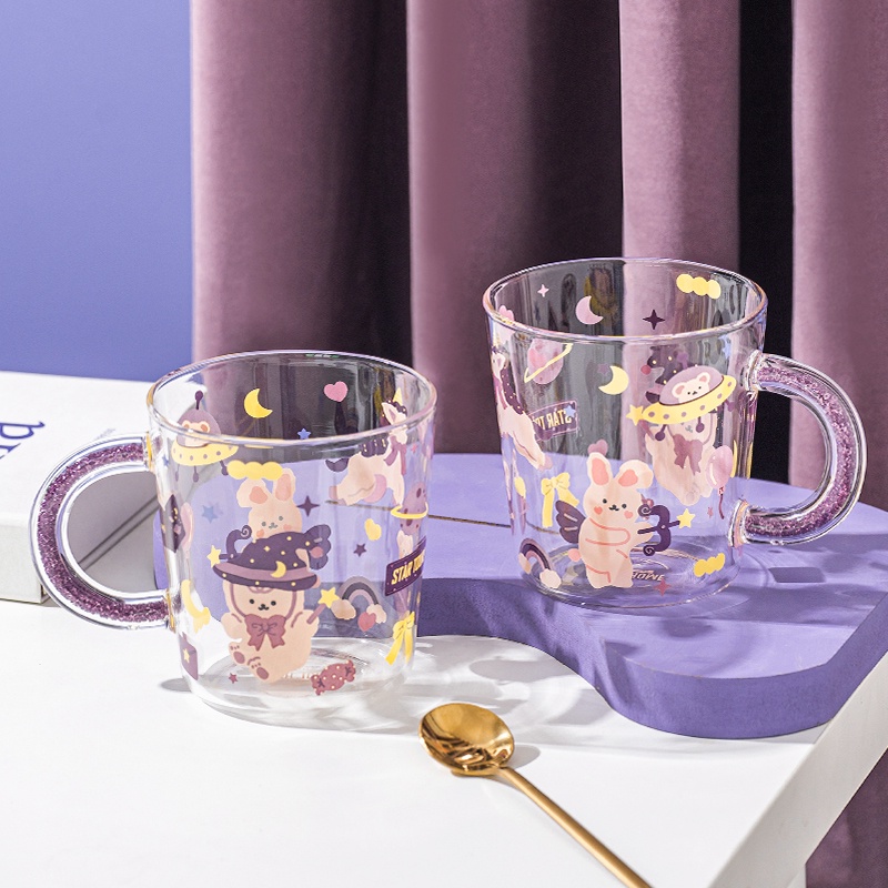 CYBIL HOME 玻璃杯 燕麥杯 牛奶杯 玻璃馬克杯 星巴克馬克杯 梅森杯 早餐杯  耐熱玻璃杯 馬克杯大容量