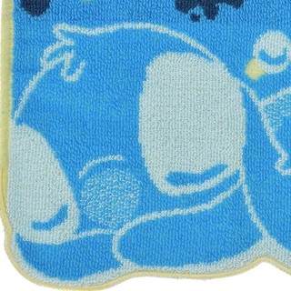 (現貨在臺)日本正品Disney迪士尼 純棉小方巾 手帕 毛巾 棉質方巾 睡覺Sleep 藍色史迪奇款