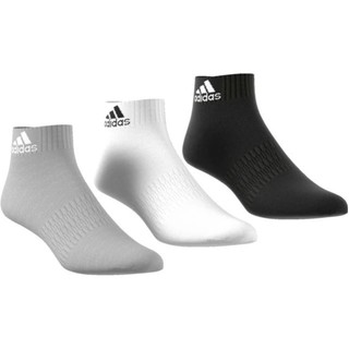 Adidas 黑白灰色緩衝軟底踝襪三件組-NO.DZ9364