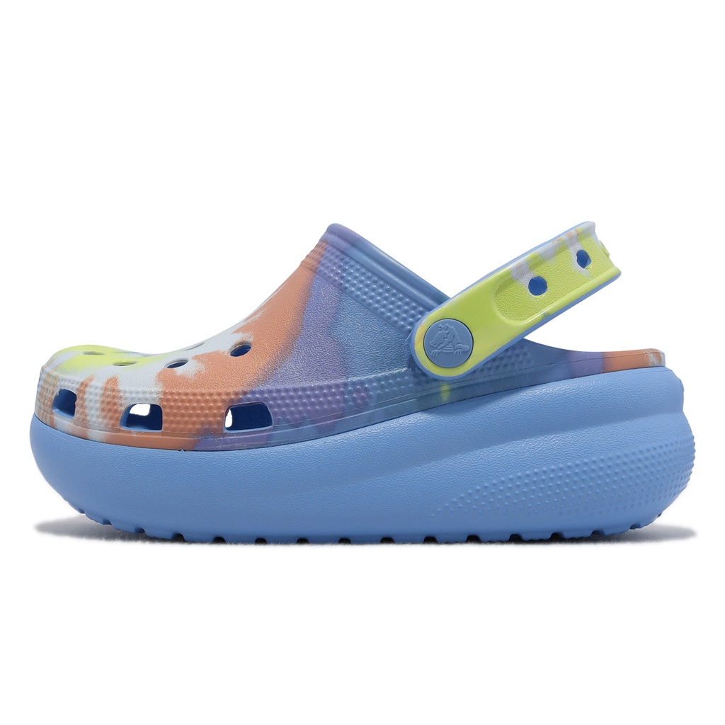 Crocs Classic Tie Dye Cutie Clog K 氧氣藍 彩色 渲染 童鞋 小朋 2080834KT