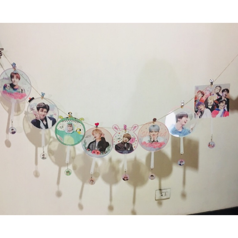 BTS 透扇 透明扇子 防彈少年團 田柾國 金泰亨 朴智旻 Jimin 金碩珍 閔玧其 Suga 鄭號錫 RM