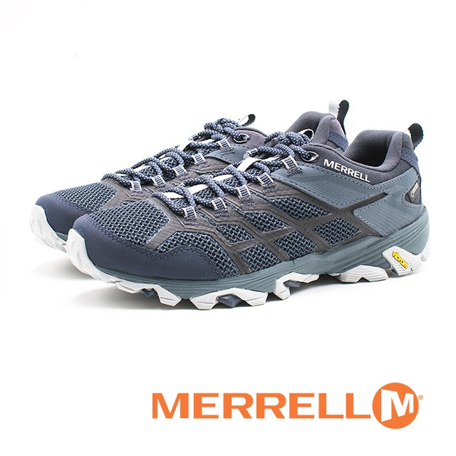 MERRELL GORE-TEX 健走鞋 耐磨抗菌 防水 登山鞋 運動鞋 防臭緩震 多功能 男鞋－藍(另有黑)