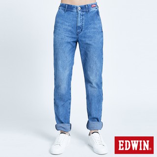 EDWIN 迦績EJ4超彈紅標寬直筒牛仔褲(拔淺藍)-男款