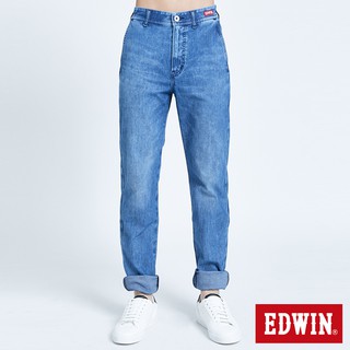 EDWIN 男款 迦績EJ4超彈紅標寬直筒牛仔褲(拔淺藍)
