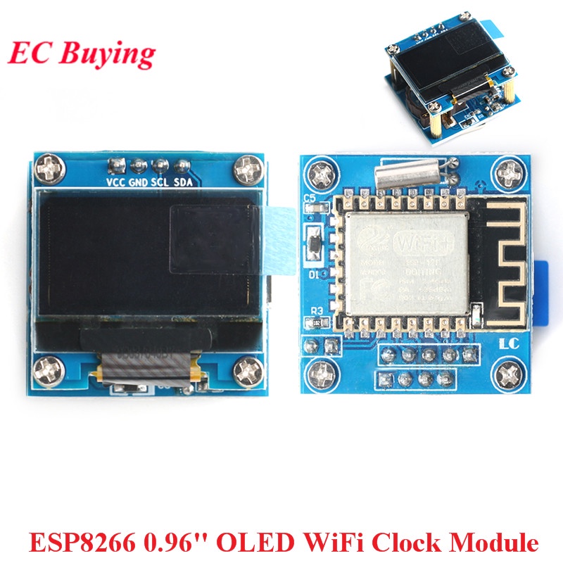 Esp8266 0.96 英寸 OLED 顯示模塊 WiFi 時鐘 LCD 屏幕 ESP-12F DIY 天氣預報 II