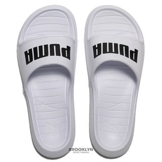 PUMA 拖鞋 防水 DIVECAT V2 LITE 白底黑LOGO 膠拖 男女 37482304