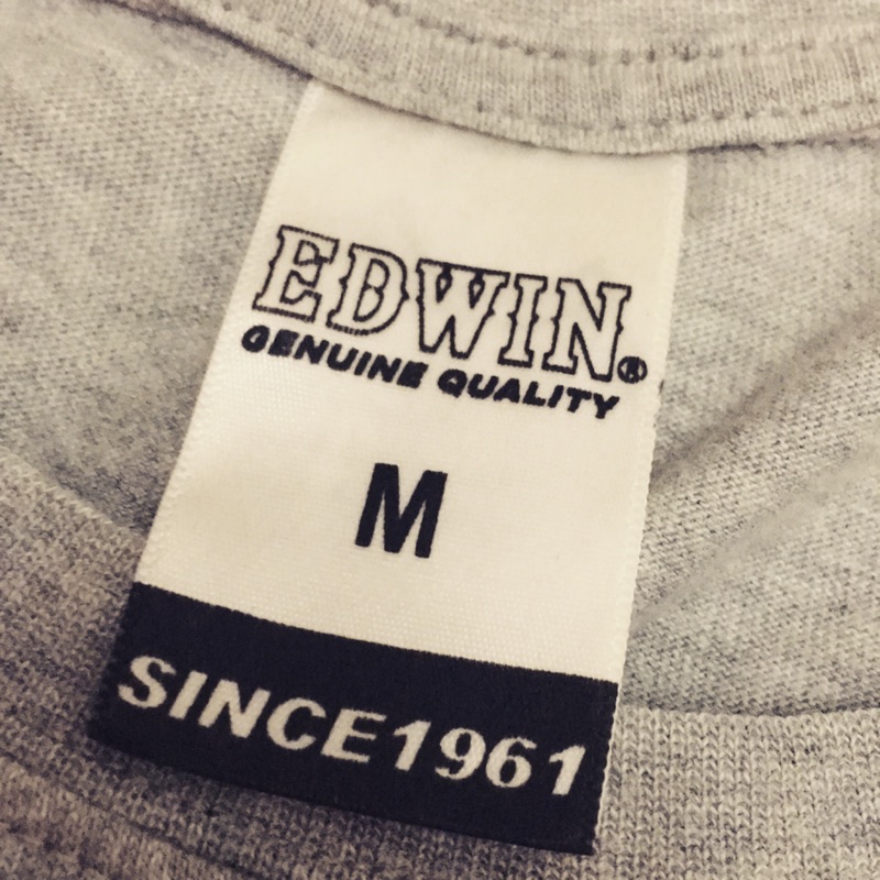EDWIN 灰色短袖T恤