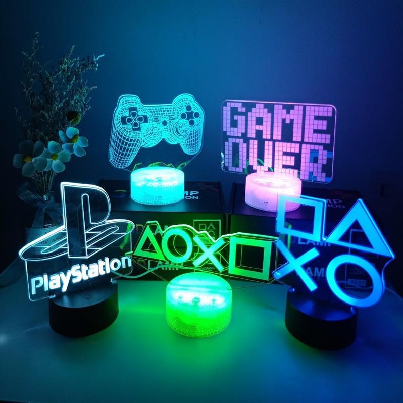 「動漫夜燈」電競燈XBOX游戲小夜燈電競游戲機箱擺件手辦燈索尼PS5周邊擺件燈