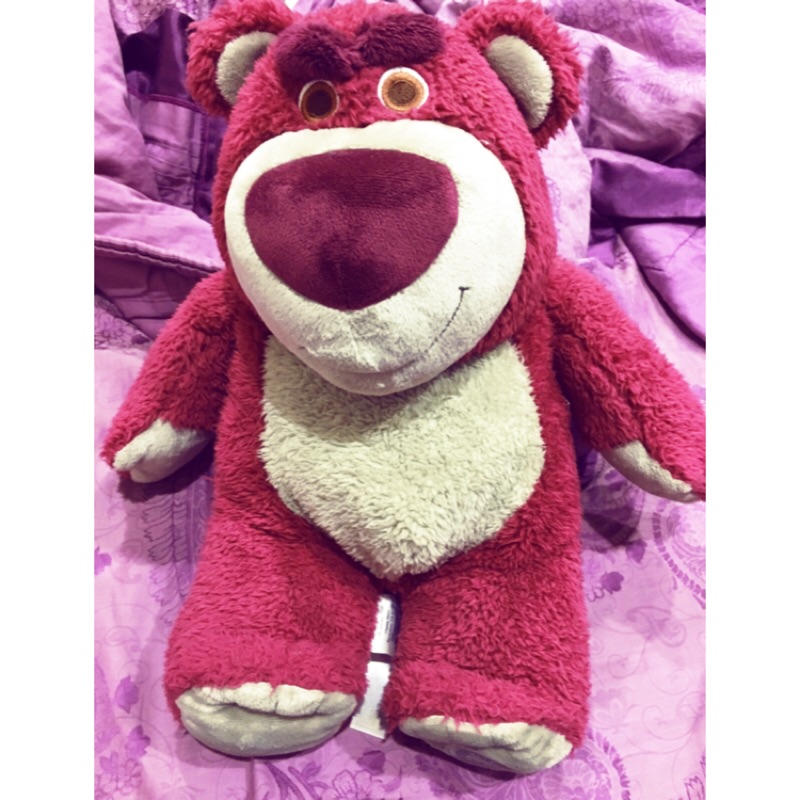 🔊美國迪士尼 玩具總動員ᴸᴼᵀˢᴼ熊抱哥 草莓香絨布娃娃12寸 ᴹ號