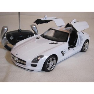 【露天蝦皮便宜免運】 1:14賓士Mercedes BENZ SLS AMG 白色擬真烤漆原廠授權RASTAR遙控車