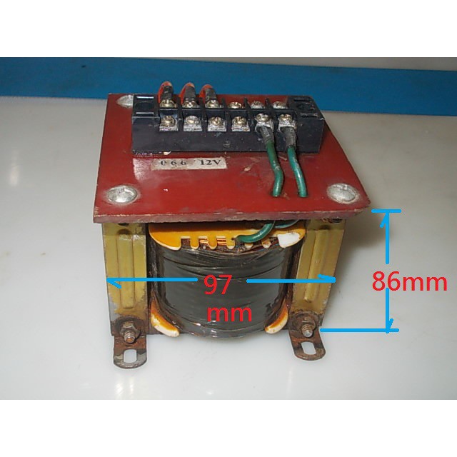 電源變壓器~輸入電壓AC115V~輸出電壓AC6.6V/12V(未整流)
