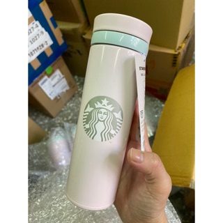 A現貨 韓國星巴克粉紅色不銹鋼保溫杯 350ml A2020041