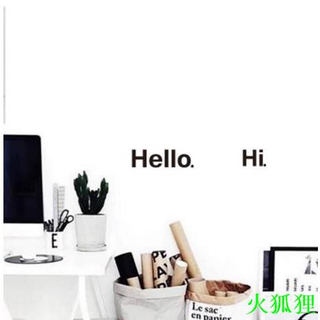 免運北歐ins爆款精緻生活hello Hi 壁貼壁紙定制牆貼ins風簡約拍照需要道具墻貼 蝦皮購物