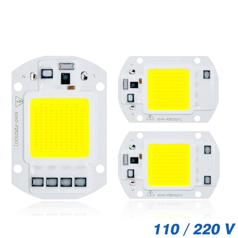 COB LED芯片50W 110V 220V 30W 20W 10W智能IC適合DIY戶外LED泛光燈無需驅動器