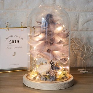 ☪ 愛情永生花玻璃罩禮盒，情人節禮物 現貨不用等 ♡