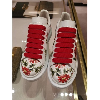 Alexander McQueen 花花鉚釘小白鞋 增高鞋 全新 尺寸:36