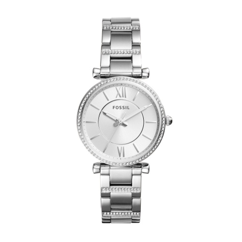 FOSSIL美式簡約銀色腕錶ES4341